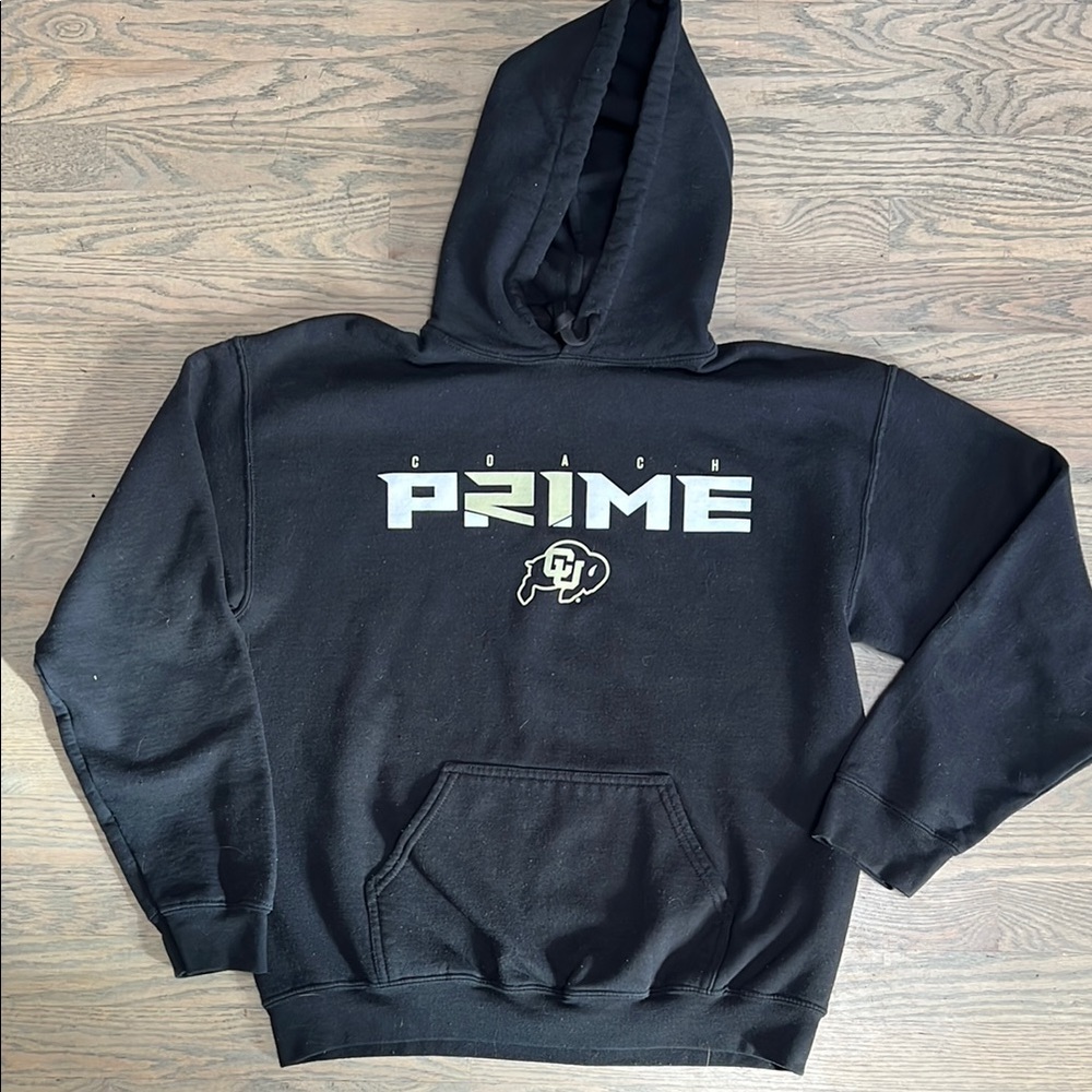 Deion Sanders Colorado Buffaloes Coach Prime Pullover Hoodie - Black. Size M